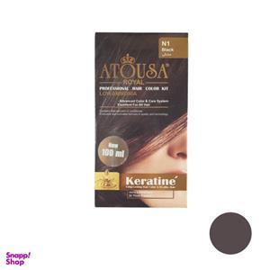 کیت رنگ مو آتوسا رویال (Atousa Royal) شماره N1 حجم 100 میلی‌لیتر رنگ مشکی طبیعی