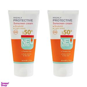 کرم ضد آفتاب نئودرم مدل Light Tinted رنگی حجم 50 میلی‌ لیتر مجموعه 2 عددی