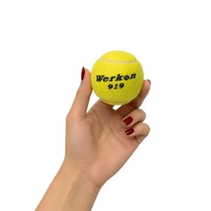 توپ تنیس WERKON مدل 919 (توپ تنیس خاکی هفت سنگ با قطر 6 سانتی متر) 