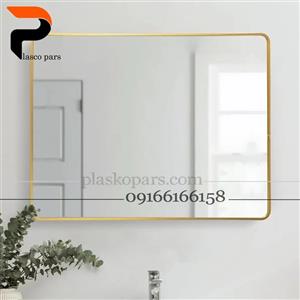 آینه تارا مستطیل آلومینیوم مشکی کوچک اطلس