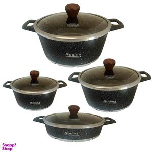 سرویس قابلمه 8پارچه رودینا چدن گرانیت بسیار سنگین و با کیفیت