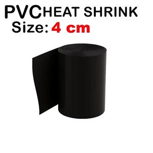 شیرینگ حرارتی PVC باتری عرض 4 سانت  طول یک متری 40 میکرون مشکی