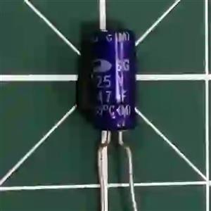 خازن الکترولیتی 47uF/25V - خازن 47 میکرو  جنس مرغوب SG