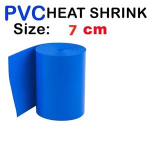 شیرینگ حرارتی PVC باتری عرض 7 سانت  طول یک متر آبی