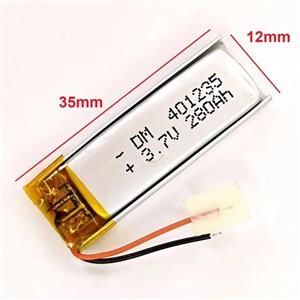 باتری لیتیومی ساعت هوشمند پلیمری 401235 3.7V 280mAh