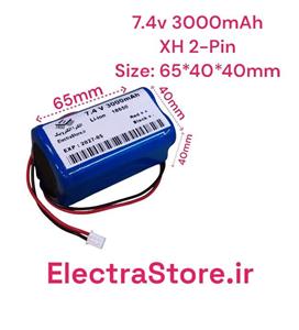 باتری اسپیکر بلوتوثی  7.4V 3000mAh 18650 | باطری اسپیکر بلوتوثی برند  ELECTRA