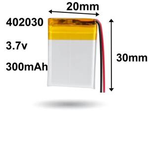 باتری لیتیوم پلیمری 3.7 ولت ظرفیت 300mAh مدل 402030 – مخصوص کاکتوس سخنگو