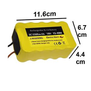باتری جارو شارژی 18 ولت ظرفیت 1500mAh مدل 4/5 SC1500 برند EP با توان دشارژ 10C