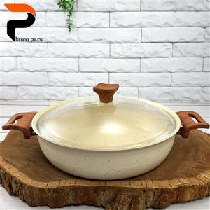 تابه 28 ونیز دودسته دسته چوبی درب پیرکس کرمی هاناتک