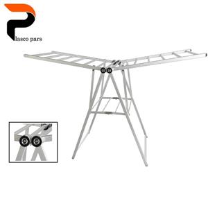 بندرخت آلومینیوم بزرگ هفت پله B934 نقره ای