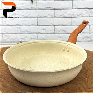 تابه 24 ونیز تکدسته دسته چوبی بدون درب کاپوچینو هاناتک