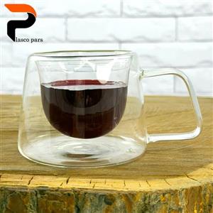 لیوان پیرکس دوجداره کف تخت