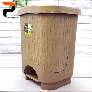 سطل پدالی4 گوش  7 لیتری کوچک لیمون