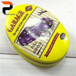 قوطی فلزی فانتزی بیضی