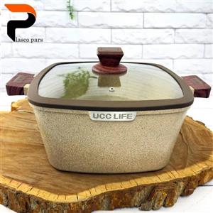 قابلمه گرانیتی مربعی موکا 28 UCCLIFE