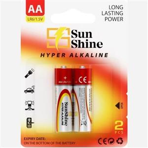 باتری قلمی 2 عددی آلکالاین sun shine