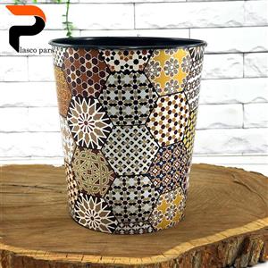 سطل چاپدار گرد گلد کلاسیک