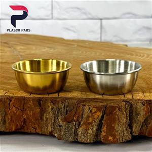 کاسه مزه خوری استیل طلایی کوچک