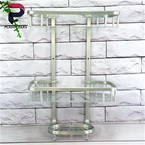 جاشامپویی مستطیل 2طبقه سینی دار نقره ای