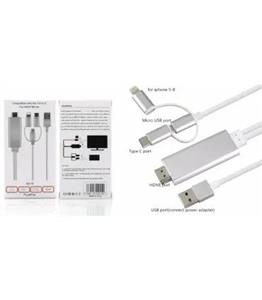 کابل سه سوکته HDMI cable a5-14 android/ios