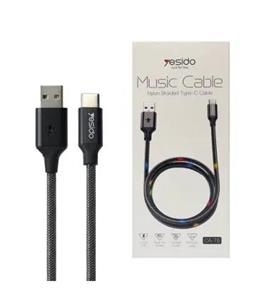 کابل موزیک USB به Type-C یسیدو مدل CA-T6 طول 1.2 متر 2.4 آمپر 