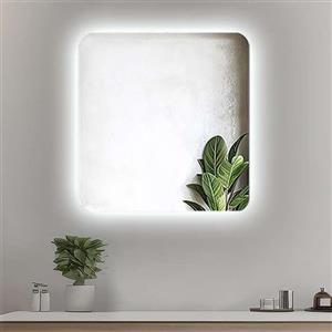 آینه دیواری آزالیا مدل بک لایت نوردار مربع M6060