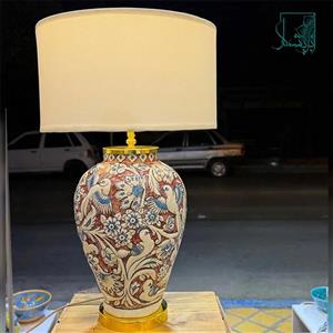 آباژور رومیزی زرشکی(بال فیروزه ایی)