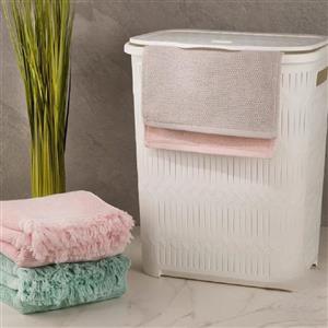 سبد رخت چرک لیمون مدل درب دار بلند بامبو کد HS1510