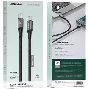 کابل Green Lion Lumi Charge USB-C to USB-C Braided Cable