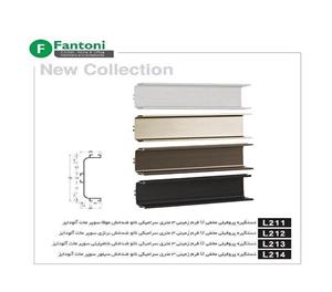 دستگیره پروفیلی U فرم زمینی سرامیکی نانو ضدخش رنگ سیلور سوپر مات آنودایز طول 3 متر فانتونی کد L214