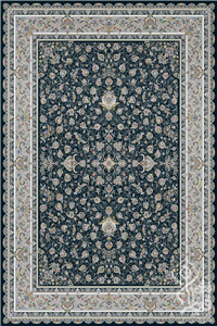 فرش قیطران 1500 شانه کلکسیون سوفیا طرح فرگون زمینه سورمه ای (برجسته)