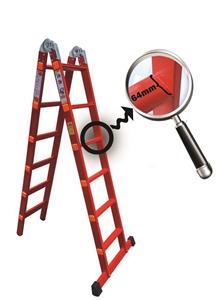 نردبان مفصلی 14پله 2تکه آسانکار پلاس ( 4متر )