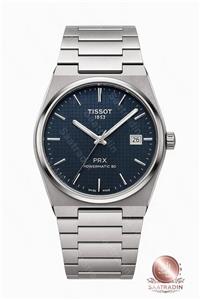 ساعت مچی تیسوت PRX صفحه سرمه‌ای بند استیل 41 و 34 میلی‌متر