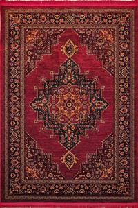 فرش طرح قشقایی مرینوس بافت کد703 روناسی 700 شانه 100%اکریلیک