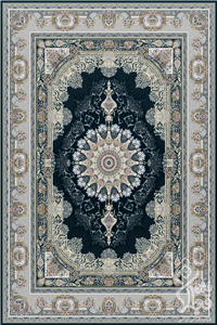 فرش قیطران 1500 شانه کلکسیون سوفیا طرح هلن زمینه سورمه ای (برجسته)