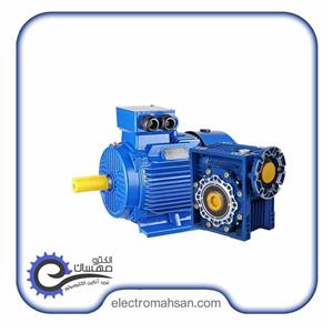 موتور گیربکس چینی2.2 کیلووات (3 اسب) سه فاز 28 دور شفت بغل قطر شفت خروجی 42 میل پوسته آلومینیوم