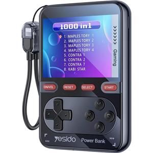 کنسول بازی و پاوربانک PD و فست شارژ Yesido 10000mAh مدل YP87 20W - مشکی (گارانتی 18 ماه تعویض نیکان همراه)