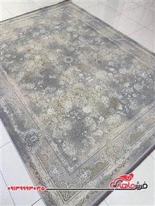 فرش طوسی 1200 شانه وینتیج افشان آوا