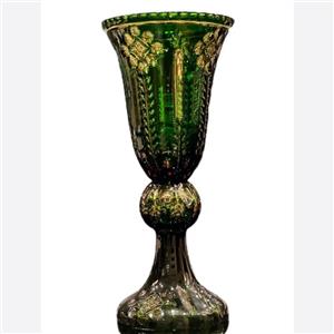 گلدان 302 تمام کریستال فیونا سبز عسلی