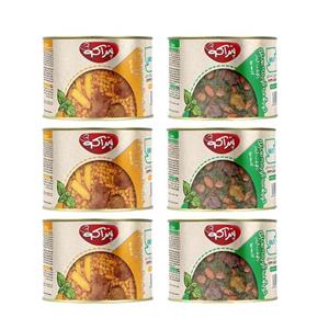 کنسرو قیمه سیب زمینی و قورمه سبزی پتراکو - 500 گرم مجموعه 6 عددی