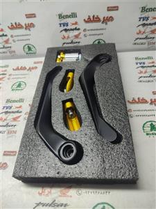 هندگارد (محافظ) سر دسته فرمان انواع موتورسیکلت زرد طلایی رنتال cnc (جفتی)