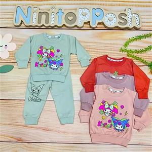 ست بلوز شلوار  kuromi دورس پنبه دخترانه