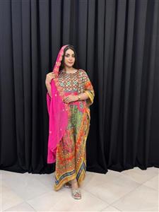 پانچ ابریشم هندی آینه‌ ای vip