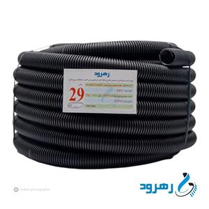 لوله خرطومی پلی اتیلن رهرود (پلی فلکسی) سایز 29 مشکی حلقه 25 متری