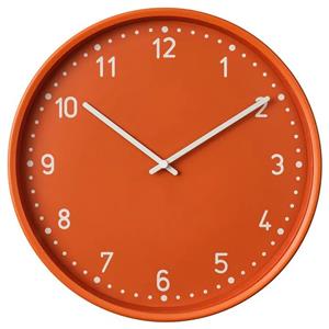 ساعت دیواری ایکیا مدل BONDIS نارنجی 38 سانتی‌متر