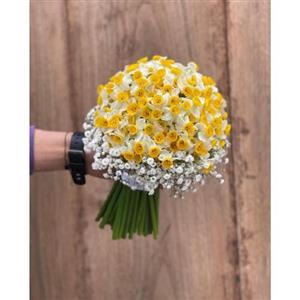 دسته گل نرگس به همراه گل‌های نسترن برای جشن عروسی 234