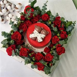 باکس گل و کیک تبریک تولد 4 سالگی دخترم