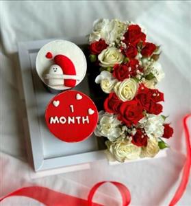 پک هدیه و کیک تولد با گل 1405