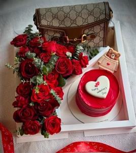 کیک تولد و گل برای تولد پسر سربازم
