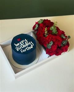 کیک تولد و گل برای تولد پسر ۳ ساله